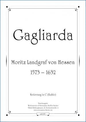 Bild des Verkufers fr Gagliarda, Notierung in C zum Verkauf von Werbeservice & Notensatz Steffen Fischer