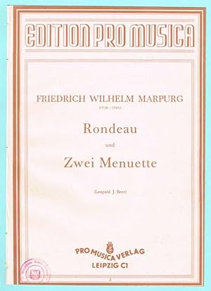 Bild des Verkufers fr Rondeau und Zwei Menuette, fr Klavier zum Verkauf von Werbeservice & Notensatz Steffen Fischer