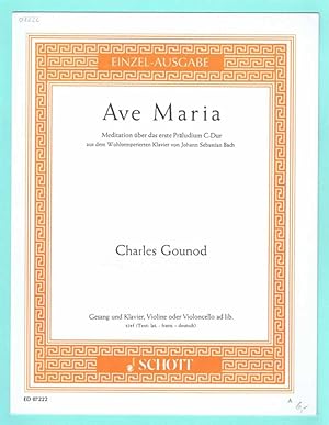Image du vendeur pour Ave Maria, Bach / Gounod mis en vente par Werbeservice & Notensatz Steffen Fischer