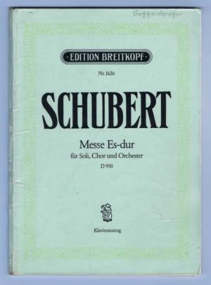 Immagine del venditore per Messe Es-Dur D950, fr Soli, Chor und Orchester Klavierauszug venduto da Werbeservice & Notensatz Steffen Fischer