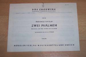 Bild des Verkufers fr Zwei Psalmen, Antonio Vivaldi zum Verkauf von Werbeservice & Notensatz Steffen Fischer