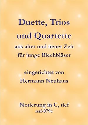 Seller image for Duette, Trios und Quartette, Notierung in C tief, (Bassschlssel) for sale by Werbeservice & Notensatz Steffen Fischer