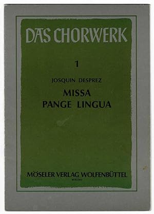 Bild des Verkufers fr Missa Pange Lingua, Das Chorwerk Heft 1 zum Verkauf von Werbeservice & Notensatz Steffen Fischer