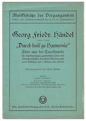 Seller image for Durch heil'ge Harmonie - Hndel - Partitur (zugleich Cembalostimme) for sale by Werbeservice & Notensatz Steffen Fischer