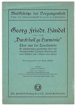 Immagine del venditore per Durch heil'ge Harmonie - Hndel - Partitur (zugleich Cembalostimme) venduto da Werbeservice & Notensatz Steffen Fischer