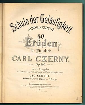 Imagen del vendedor de Schule der Gelufigkeit, Czerny, Klavierwerke Fr. Schubert a la venta por Werbeservice & Notensatz Steffen Fischer