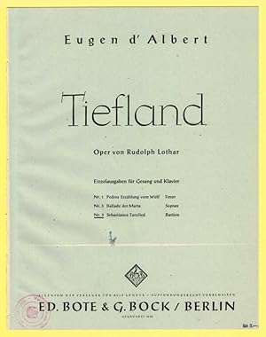 Image du vendeur pour Sebastianos Tanzlied aus der Oper "Tiefland" fr Klavier und Gesang mis en vente par Werbeservice & Notensatz Steffen Fischer