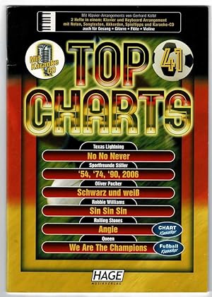 Bild des Verkufers fr Top Charts - 41 - Songbook mit professioneller Playback-CD zum Verkauf von Werbeservice & Notensatz Steffen Fischer