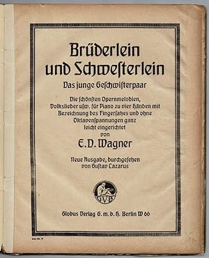 Seller image for Brderlein und Schwesterlein - Die schnsten Opernmelodien, Volkslieder - fr Klavier zu vier Hnden for sale by Werbeservice & Notensatz Steffen Fischer