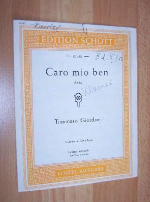 Seller image for Caro mio ben, Aria for sale by Werbeservice & Notensatz Steffen Fischer