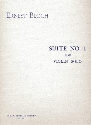 Bild des Verkufers fr Suite no.1 for violin zum Verkauf von Werbeservice & Notensatz Steffen Fischer