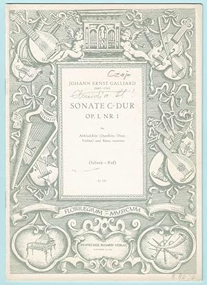 Bild des Verkufers fr Sonate C-Dur OP. 1, Nr. 1 fr Altblockflte und Basso continuo zum Verkauf von Werbeservice & Notensatz Steffen Fischer