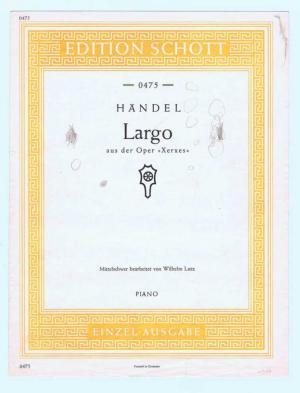 Imagen del vendedor de Largo, aus der Oper Xerxes a la venta por Werbeservice & Notensatz Steffen Fischer