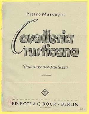 Bild des Verkufers fr Cavalleria rusticana, Nr. 3, Romanze der Santuzza, fr Klavier und Gesang zum Verkauf von Werbeservice & Notensatz Steffen Fischer