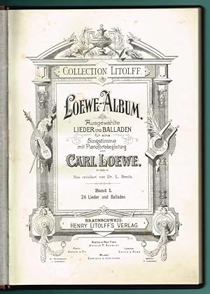 Bild des Verkufers fr Loewe-Album, Band 1, 26 Lieder und Balladen zum Verkauf von Werbeservice & Notensatz Steffen Fischer