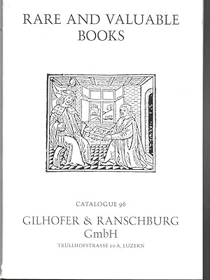 Seller image for Catalogue 96. Rare Books. a Selection of Valuable Books Mainly from the Fifteenth and Sixteenth Centuries for sale by Literary Cat Books
