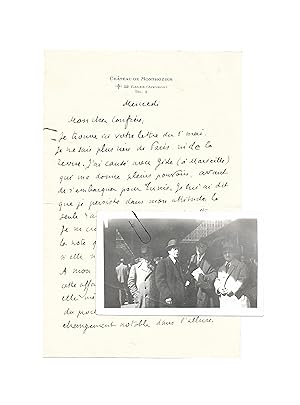 Intéressant ensemble comprenant cette lettre de Paul Valéry à son confrère Maurice Noël, où il es...