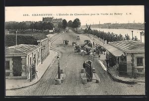 Carte postale Charenton, L`entrée de Charenton par la Porte de Bercy