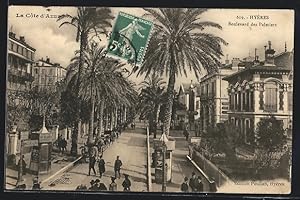 Carte postale Hyères, Boulevard des Palmiers