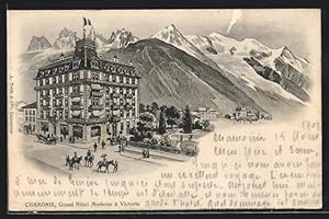 Carte postale Chamonix, Grand Hôtel Moderne, Victoria