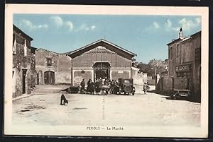 Carte postale Perols, Le Marché