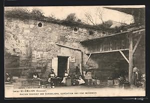 Carte postale St-Émilon, Ancien Couvent des Cordeliers, Expédition des Vins Mousseux