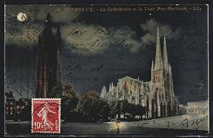 Carte postale Bordeaux, La Cathédrale et la Tour Pey-Berland
