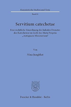Bild des Verkufers fr Servitium catechetae. zum Verkauf von moluna