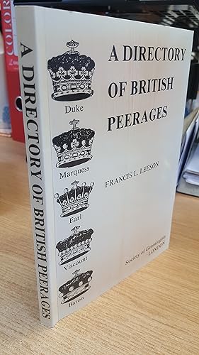 Seller image for A Directory of British Peerages : from the earliest times to the present day for sale by LBL Books