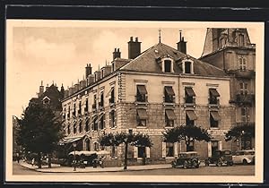 Carte postale Dole, Le Grand Hôtel, Place Grévy, Anciennes Voitures