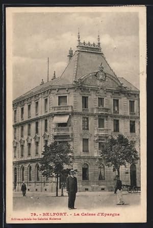 Carte postale Belfort, La Caisse d`Epargne