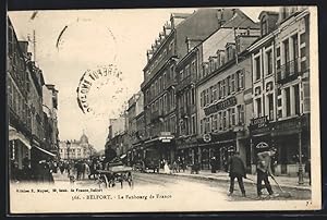 Carte postale Belfort, Le Faubourg de France