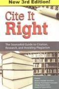 Imagen del vendedor de Cite it Right: The SourceAid Guide to Citation, Research, and Avoiding Plagiarism (Cite It Right: The Sourceaid Guide to Citation, Research, &) a la venta por WeBuyBooks