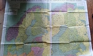 Daily Telegraph War Map of Finland and Scandinavia with the Baltic States Map No. 3