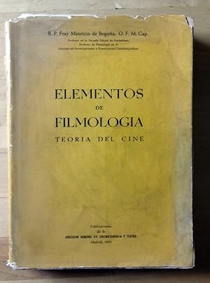 ELEMENTOS DE FILMOLOGÍA. TEORÍA DEL CINE