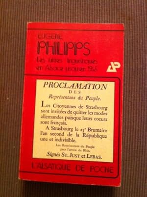 Bild des Verkufers fr Les luttes linguistiques en alsace jusqu'en 1945. l'alsatique de poche. n 8. zum Verkauf von Ammareal