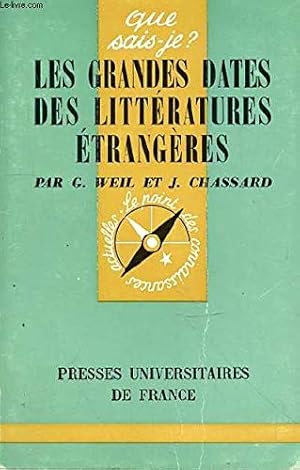 Image du vendeur pour LES GRANDES DATES DES LITTERATURES ETRANGERES mis en vente par Ammareal