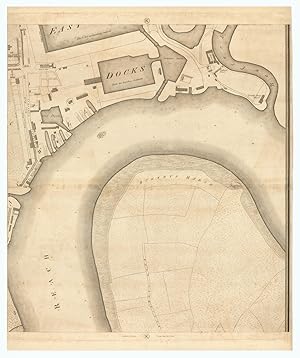 Bild des Verkufers fr Sheet K3 - North Greenwich, Blackwall, Bugsby's Reach, Leamouth, East India Docks, Bow Creek zum Verkauf von Antiqua Print Gallery