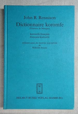 Dictionnaire koromfe (Dialecte de Mengao) utilisant aussi du matériel non-publié de Wilhelm Staude.