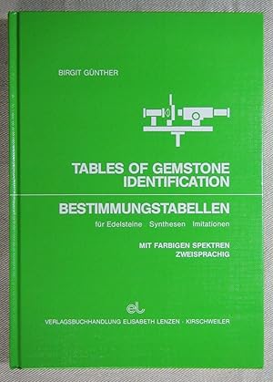 Tables of gemstone identification. Bestimmungstabellen für Edelsteine, Synthesen, Imitationen. 2....