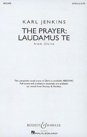 Bild des Verkufers fr The Prayer: Laudamus tefr gemischter Chor (SATB) und Klavier : Chorpartitur zum Verkauf von Smartbuy