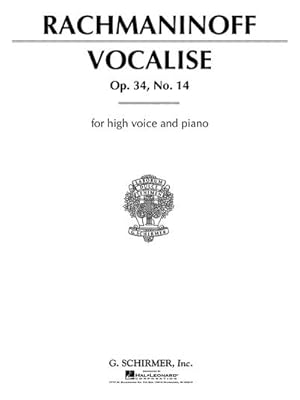 Bild des Verkufers fr Vocalise op.34,14 forhigh voice and piano zum Verkauf von Smartbuy