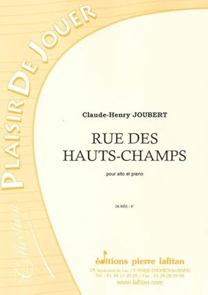 Bild des Verkufers fr Joubert, Claude-Henry, Rue Des Hauts-ChampsAlto et piano zum Verkauf von Smartbuy