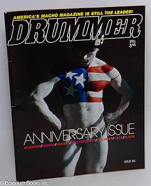 Seller image for Drummer: America's mag for the macho male: #55, July 1982: Anniversary issue; Kickboxer/daddies/Chicago/Foreskins etc. for sale by Bolerium Books Inc.