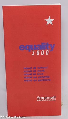 Seller image for Equality 2000: Equal at school, equal at work, equal in love, equal as parents, equal as partners for sale by Bolerium Books Inc.