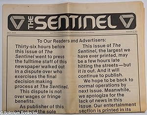 Seller image for The Sentinel: vol. 6, #22, November 2, 1979: To Our Readers & Advertisers for sale by Bolerium Books Inc.