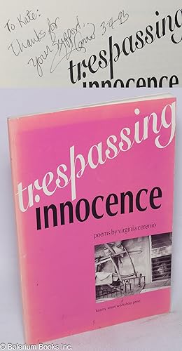 Trespassing innocence; poems
