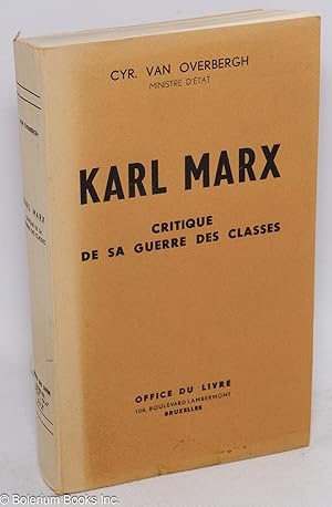 Imagen del vendedor de Karl Marx: Critique de sa Guerre des Classes a la venta por Bolerium Books Inc.