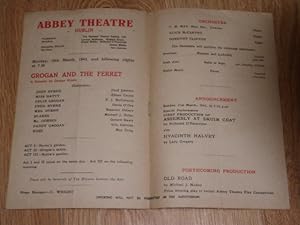 Seller image for Abbey Theatre Programme: Grogan and the Ferret 15/3/1943 for sale by Dublin Bookbrowsers