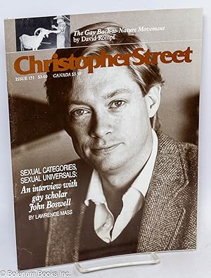 Seller image for Christopher Street: vol. 13, #7, September 1990, whole #151; [states #6 incorrectly] Interview with John Boswell for sale by Bolerium Books Inc.